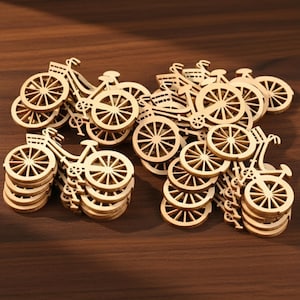 Bicycle Bike SVG DXF Files | 6 cm Width Laser Cut Template | Wood, Acrylic, Paper Cut Vector Art | Digital Download