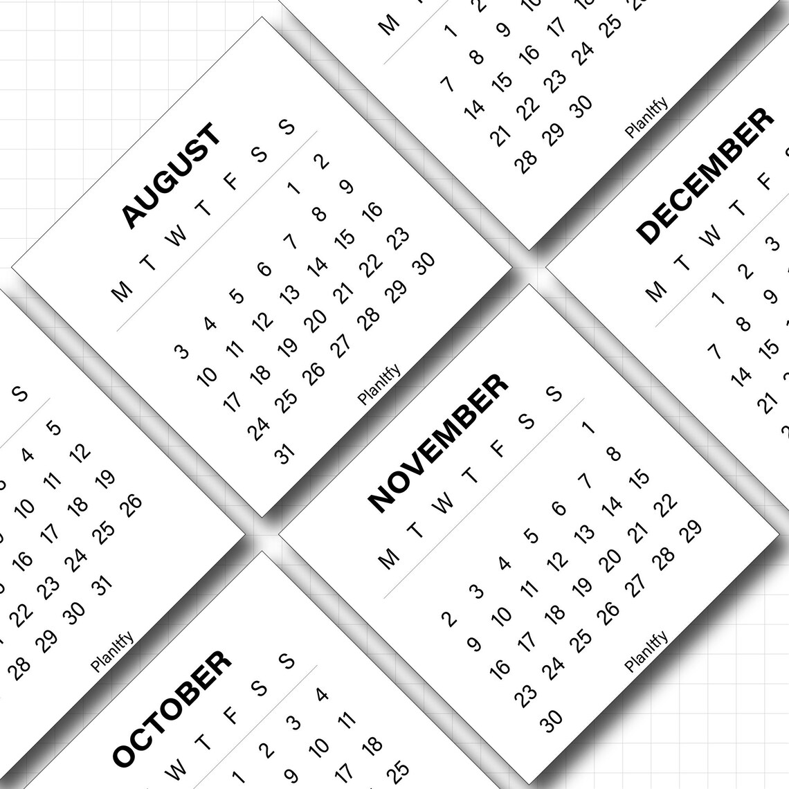 20252026 3 X 3 Inches Mini Calendar 2024 2025 2026 Printable Mini