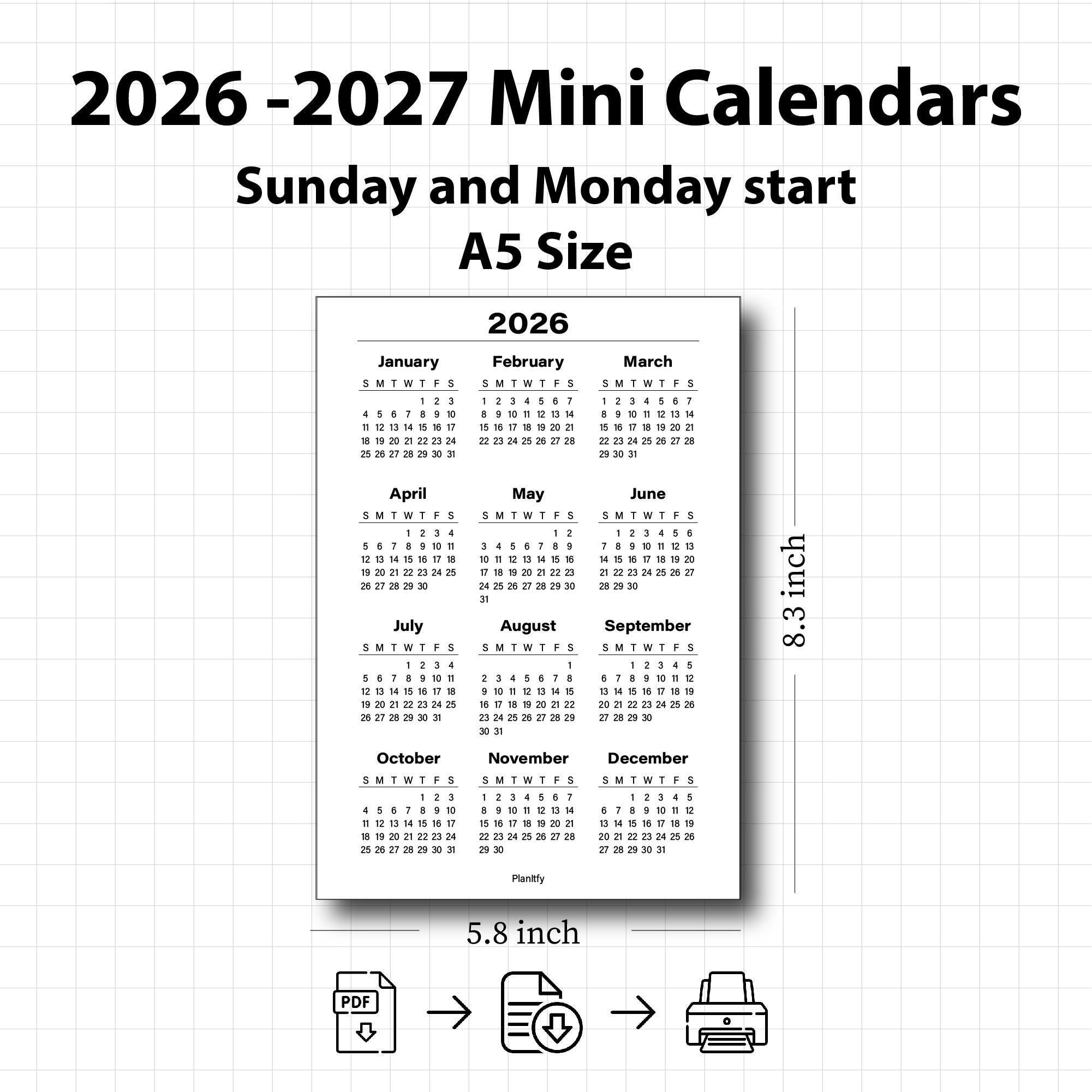 Weekagenda Conceptum A5 2026 (NL/FR/EN/DU) verticale lay-out zwart Weekagenda Conceptum A5 2026 (NL/FR/EN/DU) verticale lay-out zwart