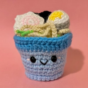 Amigurumi Crochet Ramen Pattern PDF file download easy simple Japanese food beginner cute