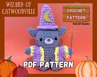 Wizard Of Catwoodville Crochet Amigurumi Pattern PDF Download Cute Crochet Beginner Easy