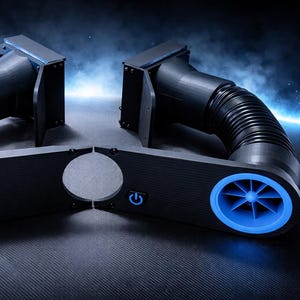 Simulador de viento para carreras de simulación / Ventiladores SimHub / Sistema de flujo de aire para cabina con doble ventilador / Compatible con iRacing Assetto Corsa