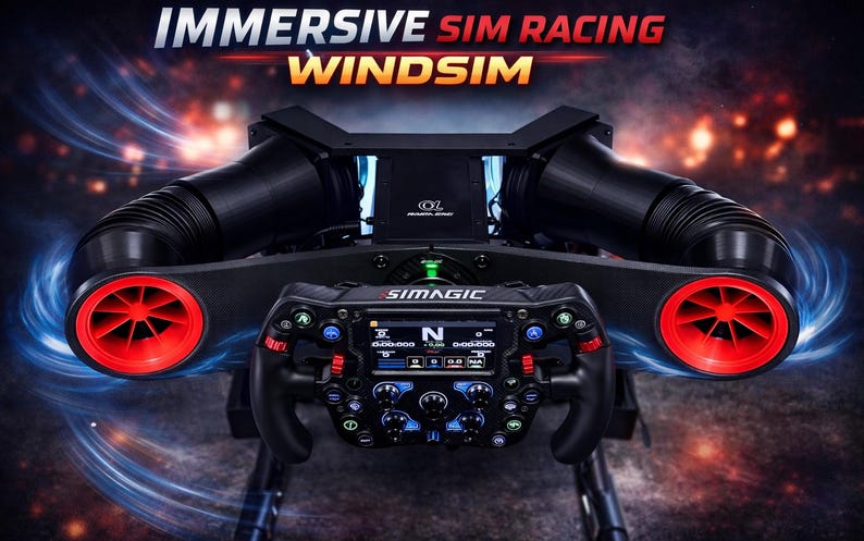 Sim Racing Wind Simulator | Simhub Wind Fans | Dual Fan Cockpit Airflow ...