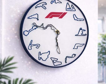 Formula 1 Race Track Wall Clock – Motorsport F1 Fan Gift