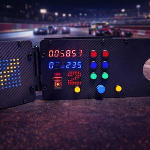 Niestandardowy panel sterowania do symulacji wyścigów: iFlag, symulator wiatru, podświetlane przyciski (kompatybilny z SimHub)