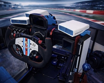 Sim Racing Wind Simulator for 8020 Rig | SimHub Wind Fans | Aluminium Profile Cockpit Airflow System