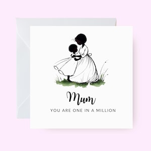 Carte pour maman, carte une sur un million pour les mamans noires, carte de remerciement des mères, carte de fête des mères pour les mamans noires, carte spéciale maman ethnique, mamans noires
