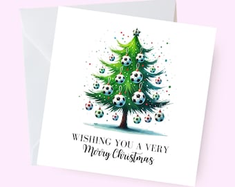 Soccer Christmas Card, Christmas Card for soccer lovers, Football fans card, Xmas card for Football fans, Fun Holiday Greeting for Kids