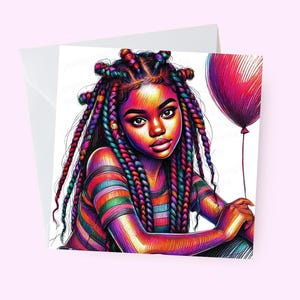 Black Girl Birthday Card - Black Girl Magic- Black Greeting Cards - Classy - Ethnic - Diverse -  Diversity - African American Black girl