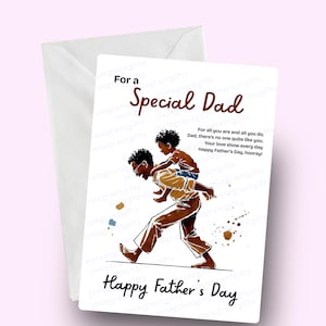 Biglietto per un papà speciale, biglietto etnico per la festa del papà, biglietto per un papà nero, sincero saluto afrocentrico, biglietto per la festa del papà, biglietto per papà