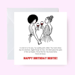 Besties Geburtstagskarte, Geschichte, lustige Geburtstagskarte für schwarze Frauen, Melanin Geburtstagskarte für Sie, Freundschaft Geburtstagskarte, Afrocentric
