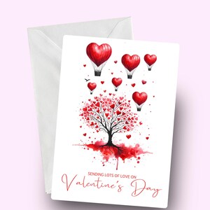 Valentine’s Day Card, Heart-themed valentines Card, Romantic Greeting Card, Artistic valentines day card for her, Love Card for Her or him