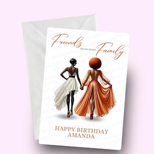 Custom Birthday Card for Black Woman, Card for black women, Black friendship, Black Girl Magic, Afrocentric Card, Birthday Wishes, Melanin