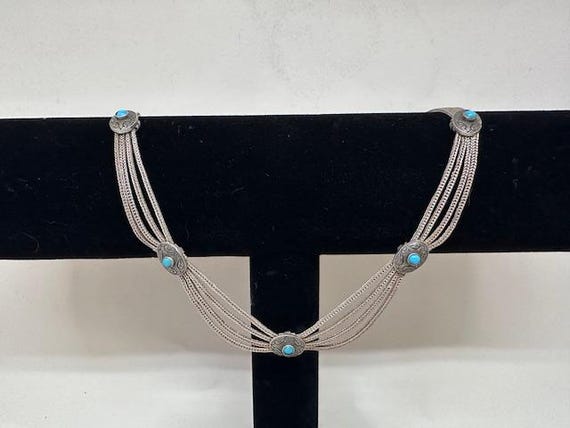 Stunning Turquoise Chain Necklace - image 3