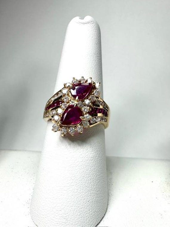 Ruby Pear Shape Ring - image 5