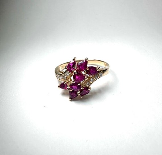 Stunning Pear Shape Ruby Ring - image 3