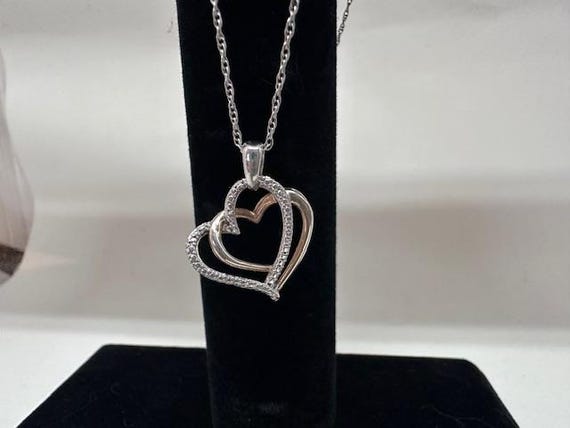 Double Heart Pendant Necklace