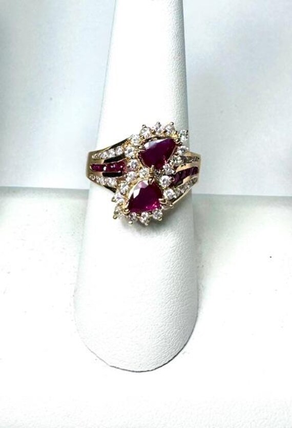 Ruby Pear Shape Ring - image 4