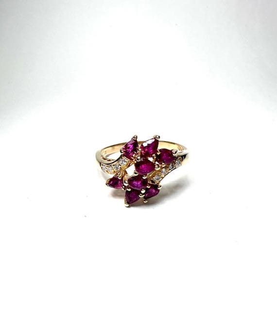 Stunning Pear Shape Ruby Ring - image 2