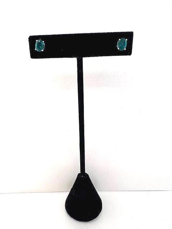 Emerald Green Stud Earrings - image 3