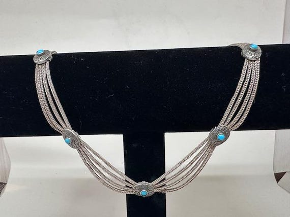 Stunning Turquoise Chain Necklace - image 2