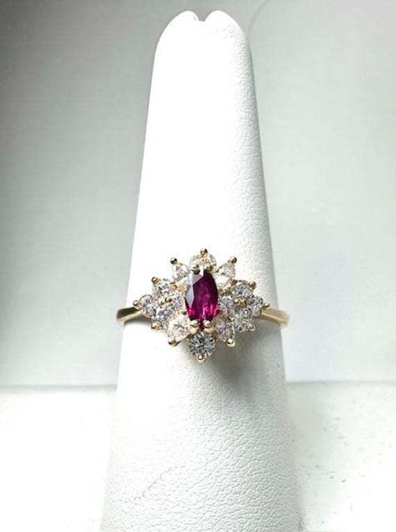 Stunning Diamond & Ruby Ring - image 1