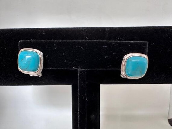 Turquoise Sterling Silver Earrings - Studs