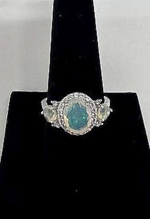 Sterling Silver Opal Ring - image 2
