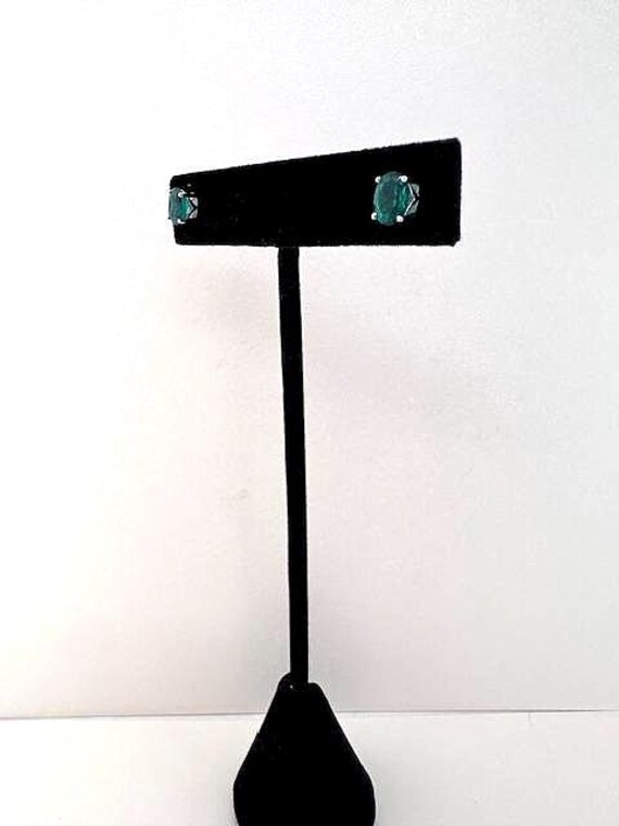 Emerald Green Stud Earrings - image 4