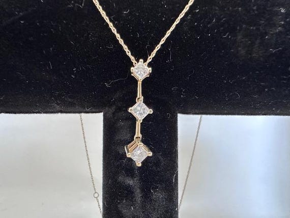 Three Stone Diamond Pendant