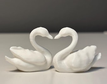 Miniature Swan – Excellent Romantic gift Decor or Elegant wedding decoration miniature animal Cake topper