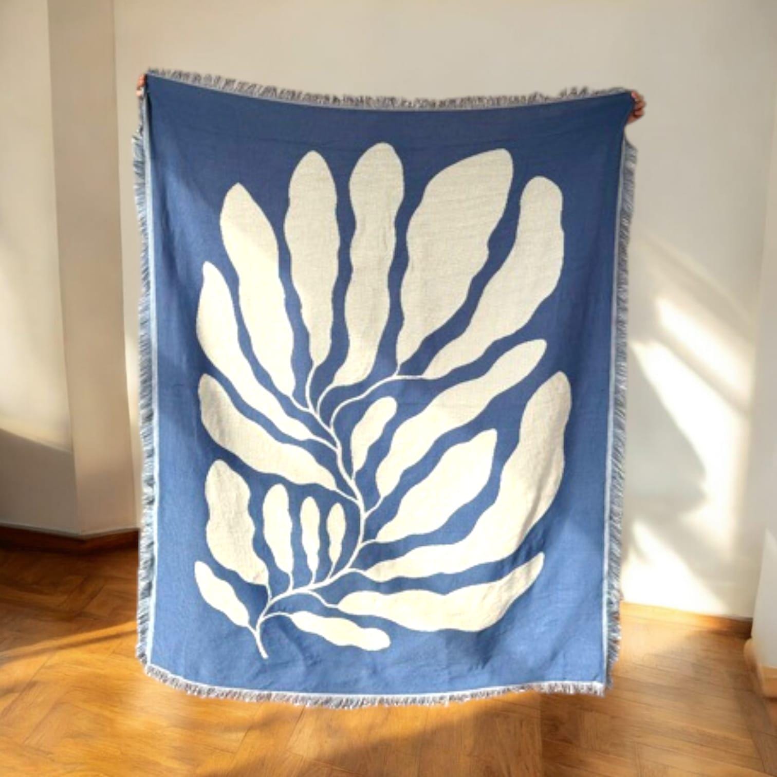 ARKET ブルーブランケット Klippan Wool Blanket – Blue/Beige – Homeware – ARKET EU