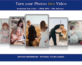 Animated Photo Video | Digital Keepsake, Memorial Tribute (1080p MP4)