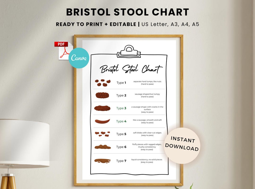 Bowel Chart.pdf Bristol Stool Chart: Gut Health, IBS, Bowel Movement Tracker (printable ...