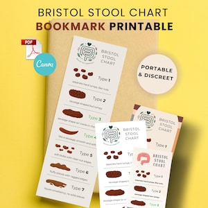 Zakładka do wykresu stolca w Bristolu: przenośny monitor zdrowia jelit (PDF i PNG)