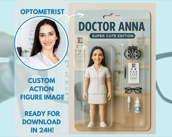 Custom Eye Doctor Action Figure: Personalized Optometrist Gift (Digital Download)