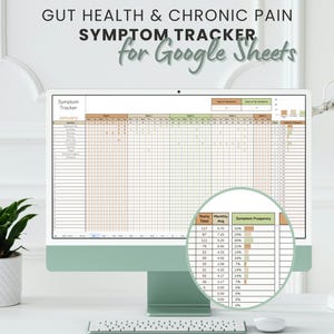 Google Spreadsheets-sjabloon Symptom Tracker: darmgezondheid, chronische pijn