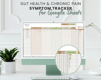 Symptom Tracker Google Sheets Template: Gut Health, Chronic Pain