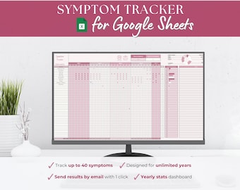 Rastreador de Sintomas do Google Planilhas: Diário de Doenças e Dores Crônicas (Download Digital)