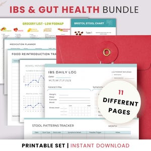 IBS Tracker PDF Bundle: Gut Gesundheit Journal, Low-FODAP Diet (Digitaler Download)
