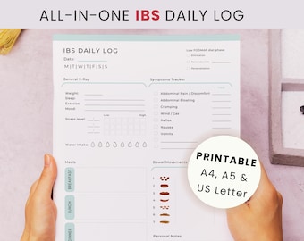 IBS Daily Tracker: Food Log, Symptoms, Bowel Movement (PDF)