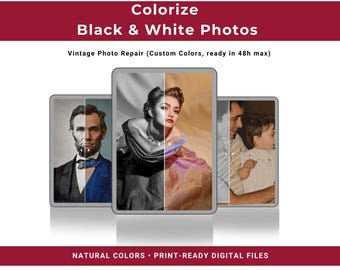 Old Photo Restoration & Colorization Service: Vintage Photo Repair (Digital Download)