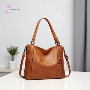 Leder Umhängetasche, weiches Leder Tasche mit großer Kapazität, Schultertasche Frau, Crossbody große Tasche, Multi-Reißverschluss Leder Geldbörse, Geschenk für sie