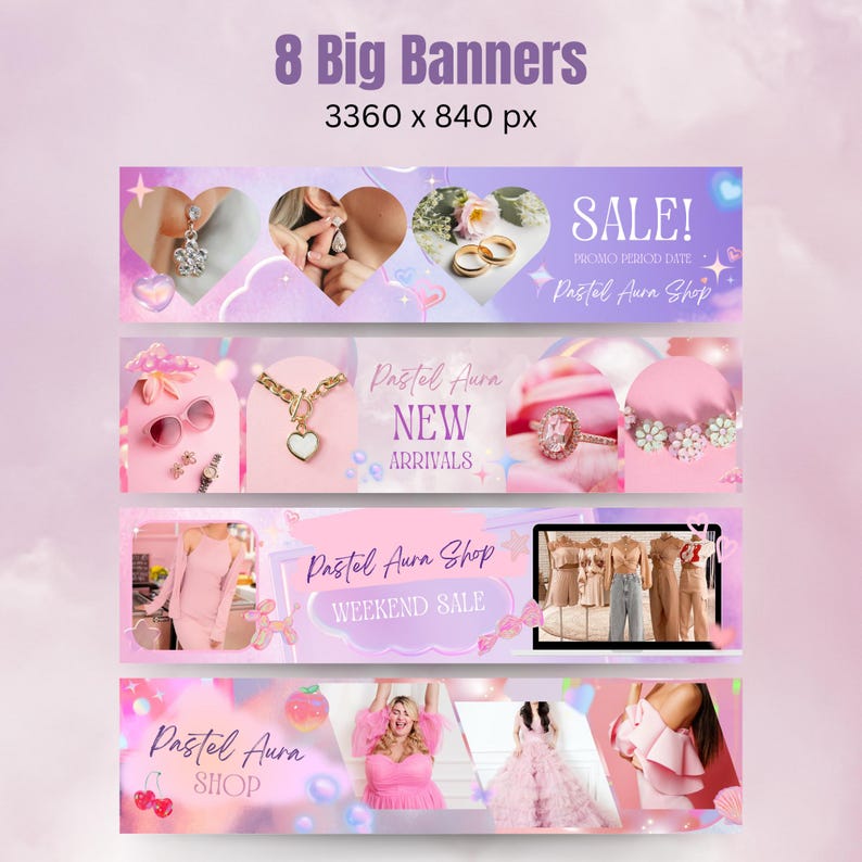Etsy Shop Banner Templates Aesthetic Cute Store Banners Canva Kit etsy-shop-banner-templates-aesthetic-cute-store-banners-canva-kit