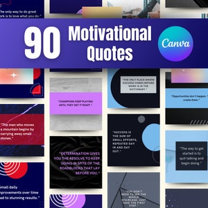 Professional Motivational Quotes Canva Templates | Instagram LinkedIn | Inspirational Square Editable | Social Media Managers Professionals