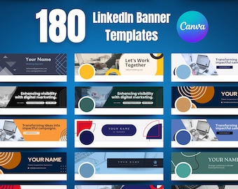 Professional LinkedIn Banner Cover | Minimalist Editable Header | Modern Business | Canva Social Media Template | Marketing | Branding
