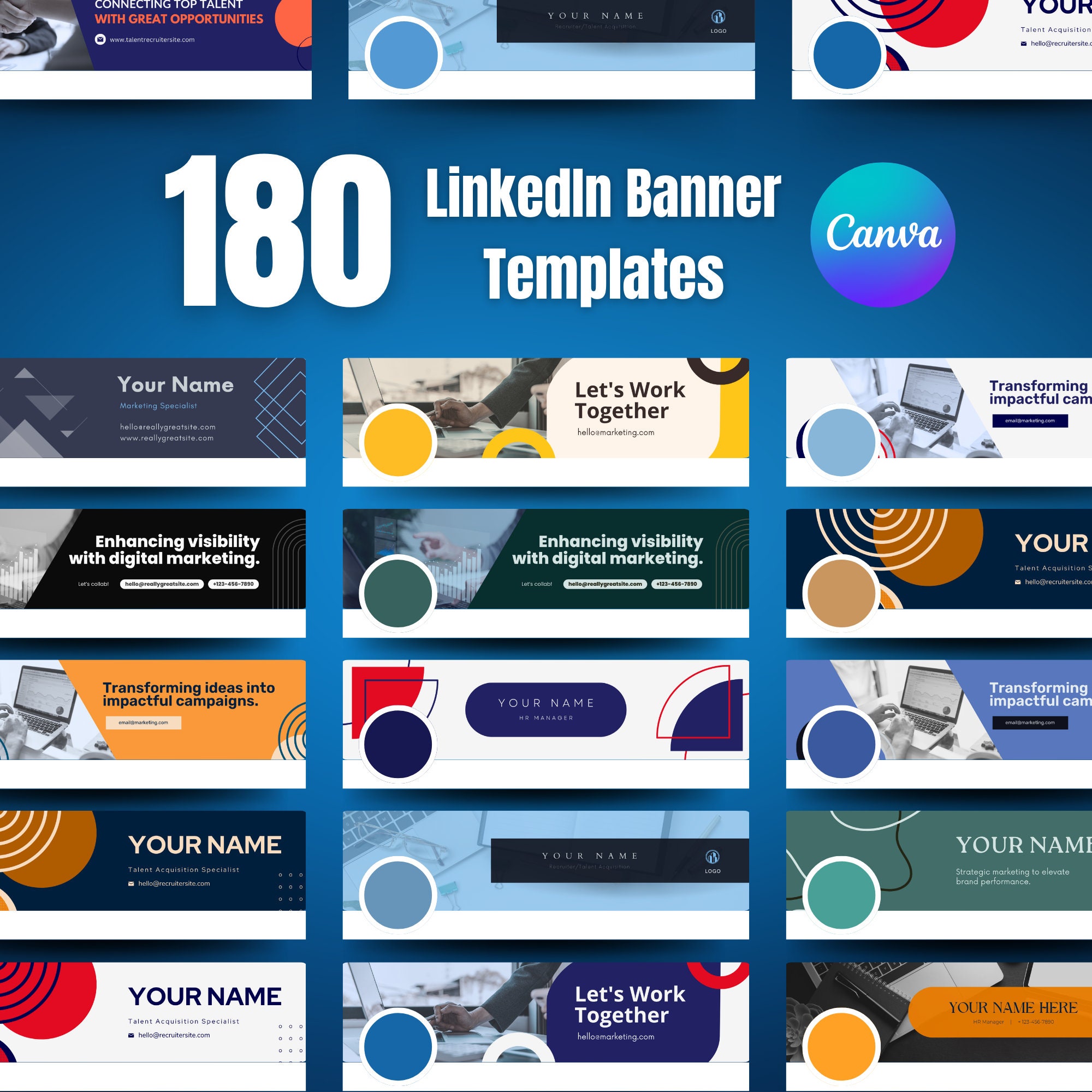 Professional Linkedin Banner Cover | Minimalist Editable Header ...