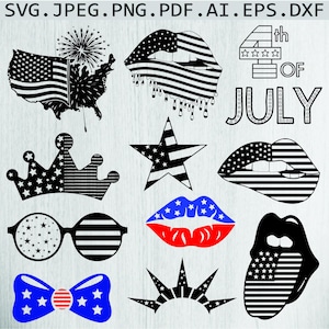 American Flag Svg, 4th of July Svg Bundle, Distressed Flag Svg, Grunge Flag Svg, Digital Download Cricut For Cut File, SilhouettePng,Dxf