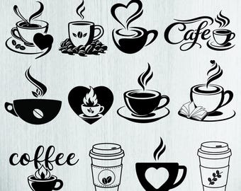 Coffee SVG Bundle: Silhouette Clipart, Mug & Tea Cup Designs (Digital Download)