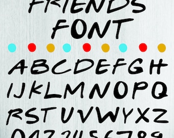 Friends Font SVG Bundle: Cricut, Silhouette, Procreate (Digital Download)